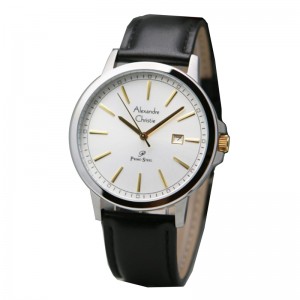 Alexandre Christie AC 1014 Silver White Leather Lady LDLSSSL